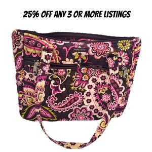 Pink Brown Paisley Women's Bag Tote Carryall Purse Handbag Boho Country Cottage